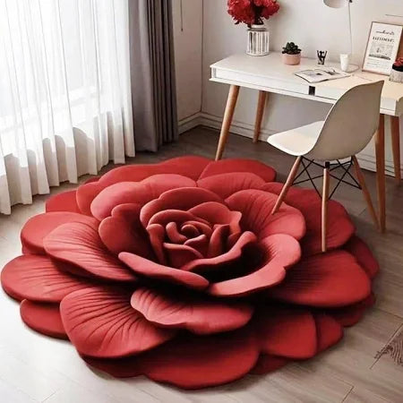 3D Flower Design Floor Mat, Quick Dry Non Slip