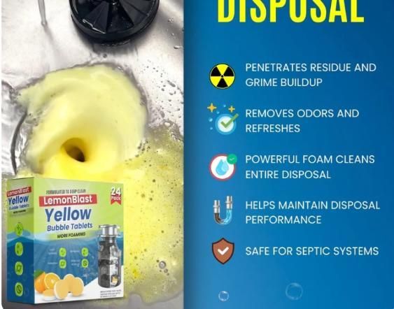 LemonBlast Yellow Bubble Tablets (24pc) | Remove Bad Odor Blockage 🔥💯 | 50% OFF