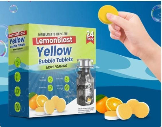 LemonBlast Yellow Bubble Tablets (24pc) | Remove Bad Odor Blockage 🔥💯 | 50% OFF