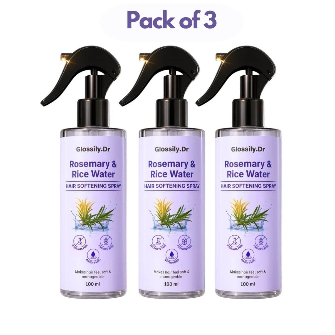 Rosemary & Rice Water 100 ml each Pack of 3| BUY 1 GET 2 FREEE
