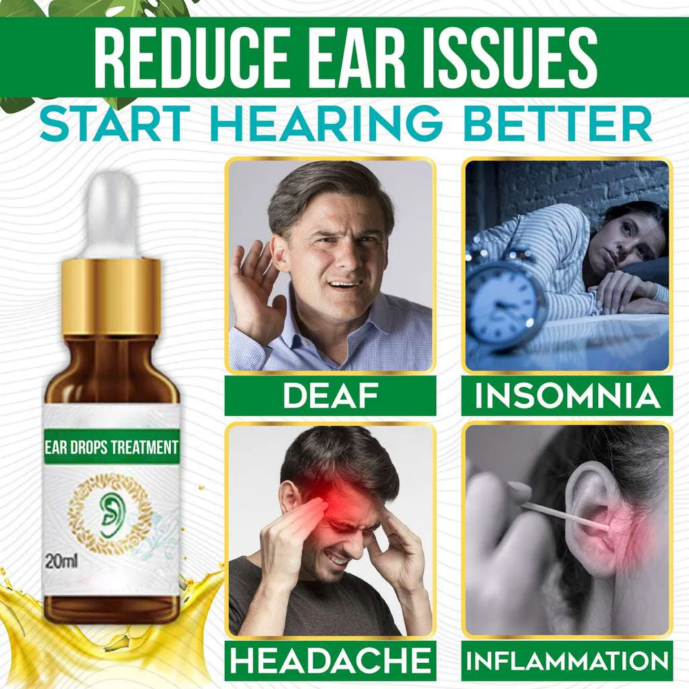 Ear Ringing Relieving Drops (30 Days Pack) - Buy 1 Get 1 FREE🔥🔥