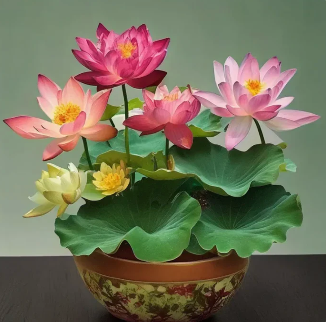 100% Natural Japanese Bonsai Lotus Seeds | Easy to Grow Water Lily & Lotus Flowers | BUY 1 GET 1 FREE