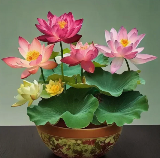 100% Natural Japanese Bonsai Lotus Seeds | Easy to Grow Water Lily & Lotus Flowers | BUY 1 GET 1 FREE