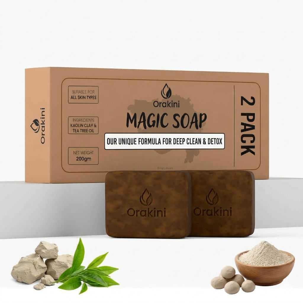 Magic Soap (Sandal Wood and Saffron Soap) Orakini Magic Soap pack of 2